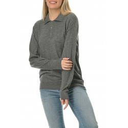 Πόλο μακρυμάνικο από μαλλί μερινό UNISEX Pepper Vally®